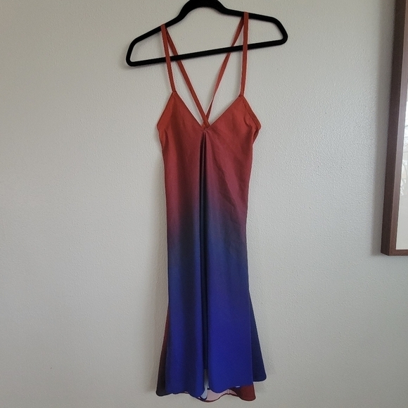 ATHLETA Daytrip Convertible Dress Ombre Tie Back Women's sz XXS - Picture 2 of 5
